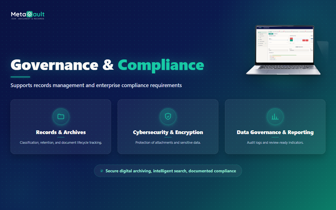 Governance and compliance in MetaVault ECM